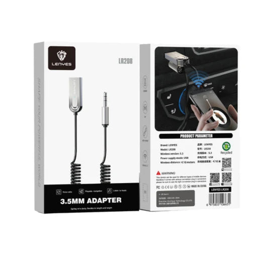 Lenyes LR208 محول لاسلكي بلوتوث فضي عالي الجودة