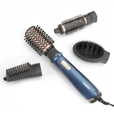BaByliss Rotating Air Styler Hair Brush 1000W AS965SDE - 4 Attachments