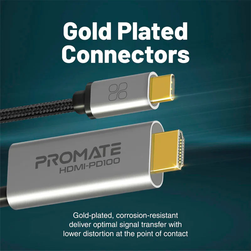كيبل USB-C إلى HDMI 4K Promate HDMI-PD100