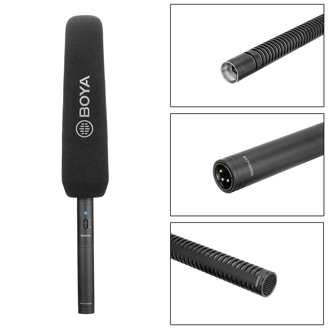 BOYA BY-PVM3000M Shotgun Mic – Supercardioid Precision