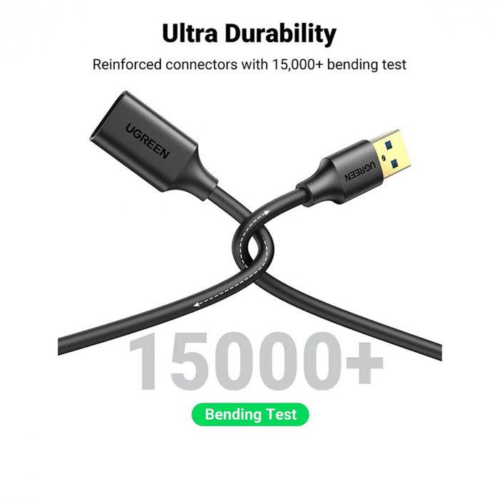 يوجرين كابل توسيع USB 3.0 ذكر 3م (أسود) 30127