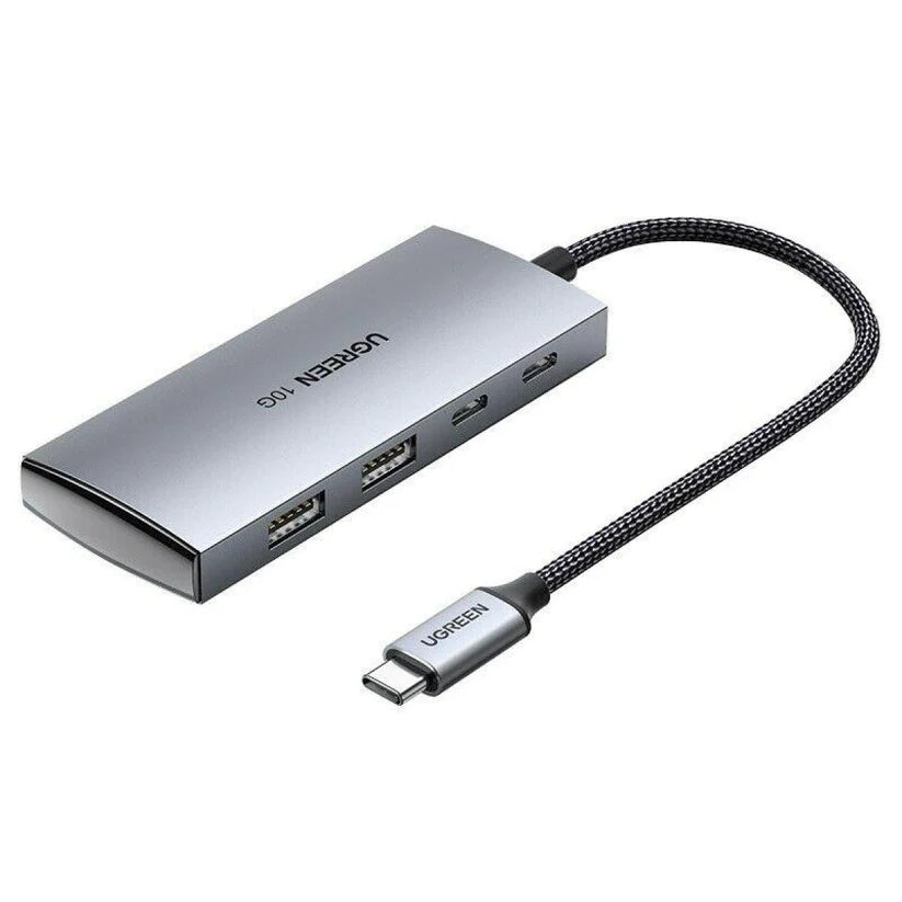 موزع UGREEN USB-C بـ4 منافذ (USB-A + USB-C) بسرعة 10Gbps