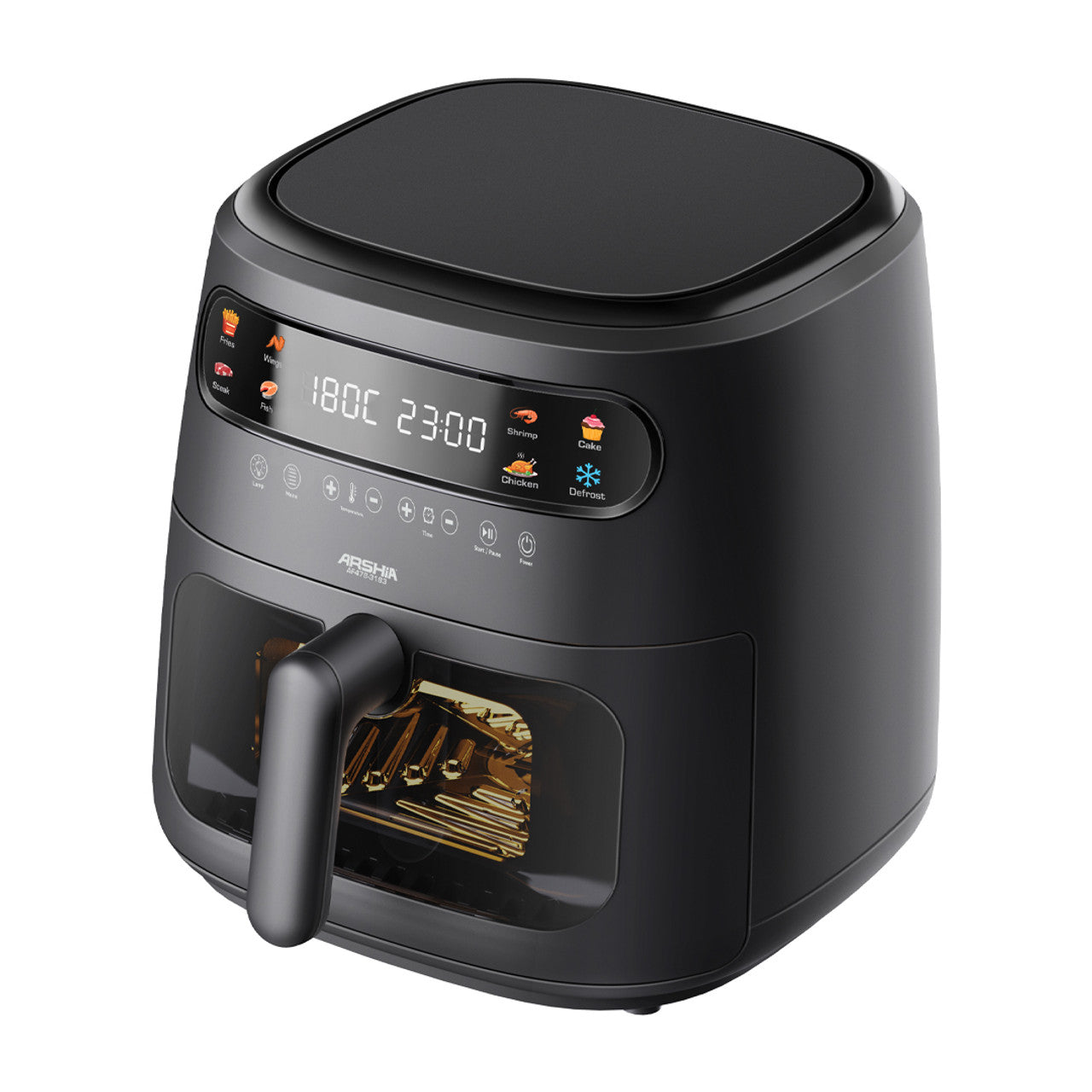 Arshia Multifunctional 8L Air Fryer, 1750W – Black
