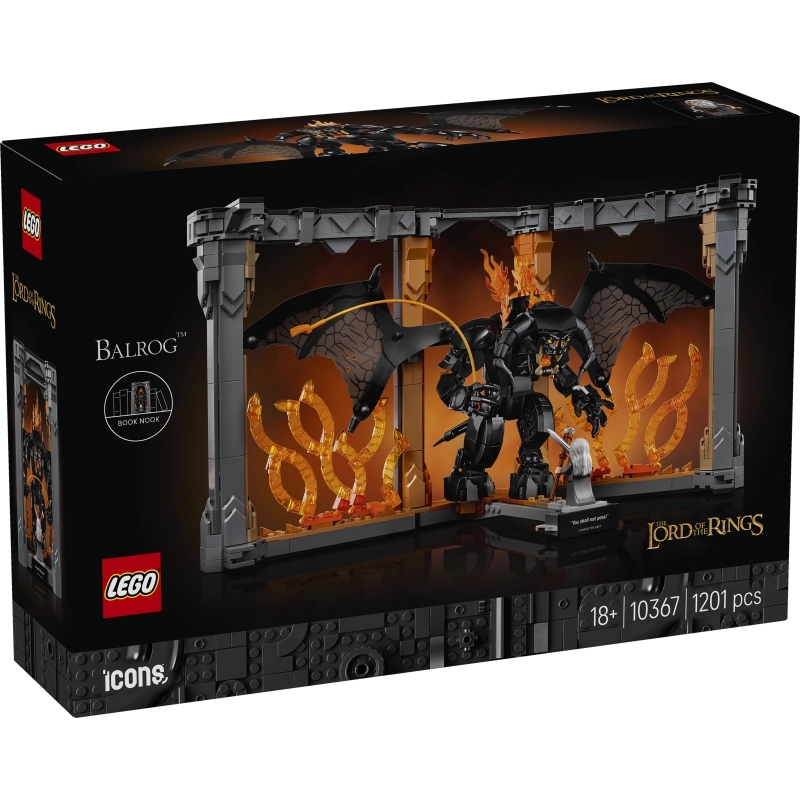 LEGO Icons The Lord of the Rings: Balrog Book Nook – 1201 Pieces | Set 10367