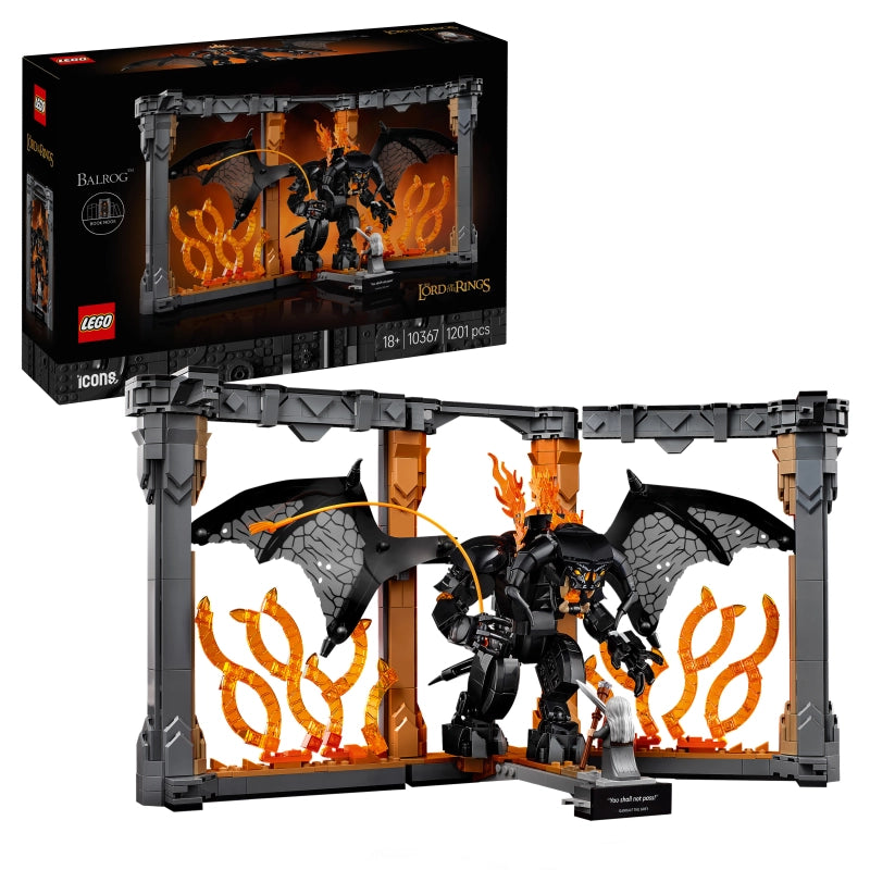 LEGO Icons The Lord of the Rings: Balrog Book Nook – 1201 Pieces | Set 10367