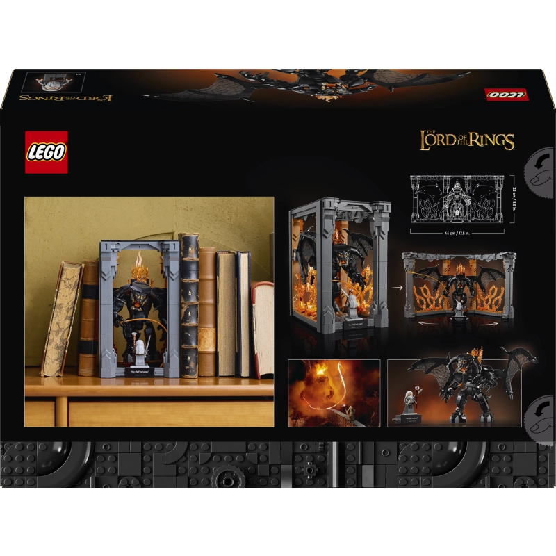 LEGO Icons The Lord of the Rings: Balrog Book Nook – 1201 Pieces | Set 10367