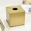 ARMN Carrera Square Tissue Box - Gold Elegant