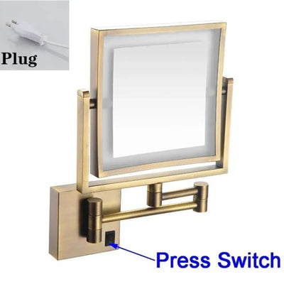 ARMN 5X Magnifying Mirror with LED Light – Bronze