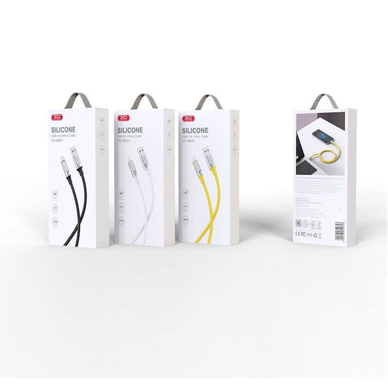 XO NB251 microUSB Cable 6A Fast Charge – 1M Black