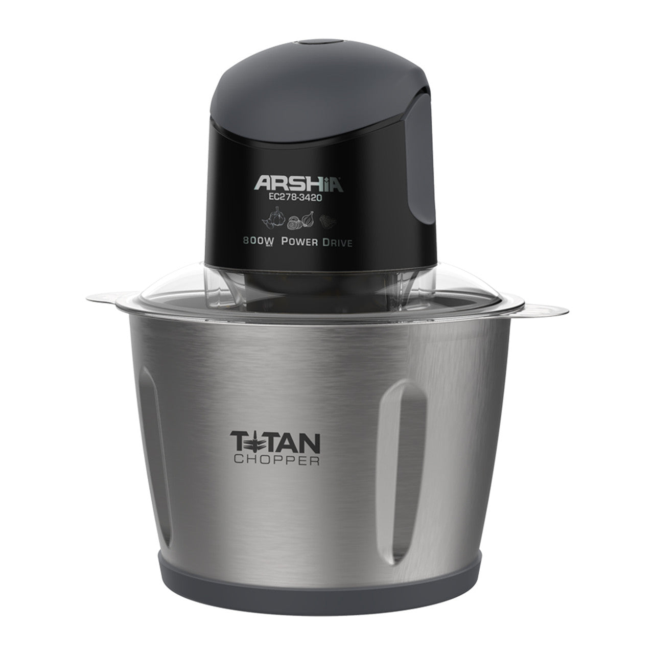 Arshia 3L Electric Chopper – 800W with Dual Bowls