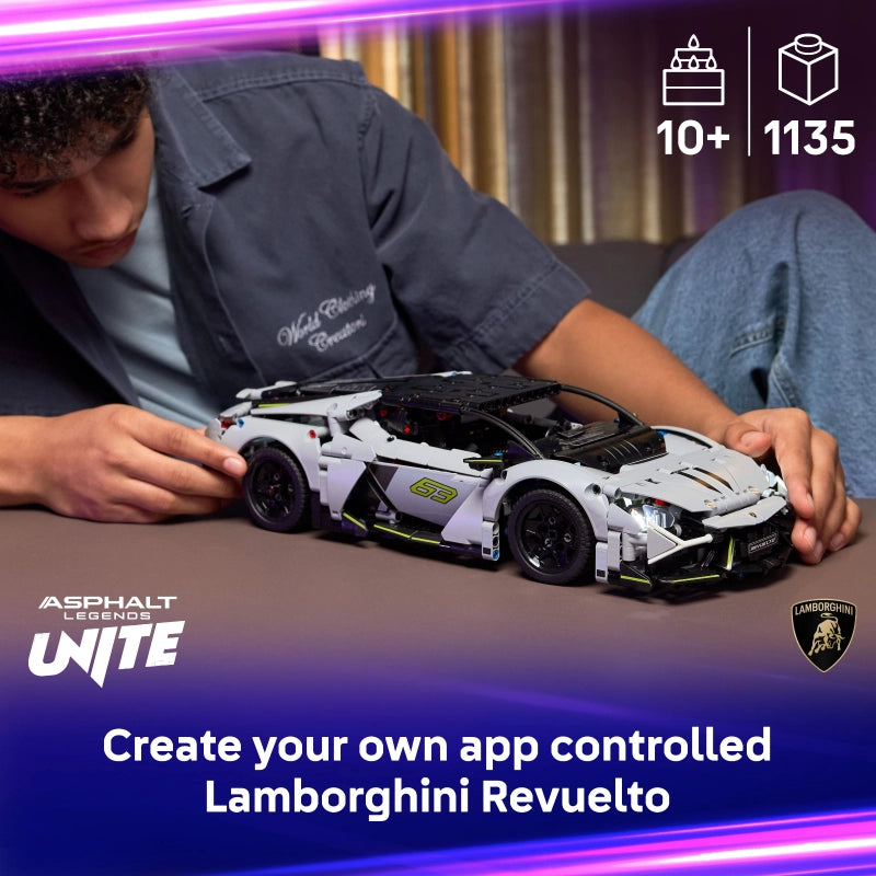 LEGO Technic Lamborghini Revuelto Super Sports Car – 1135 Pieces | Set 42214