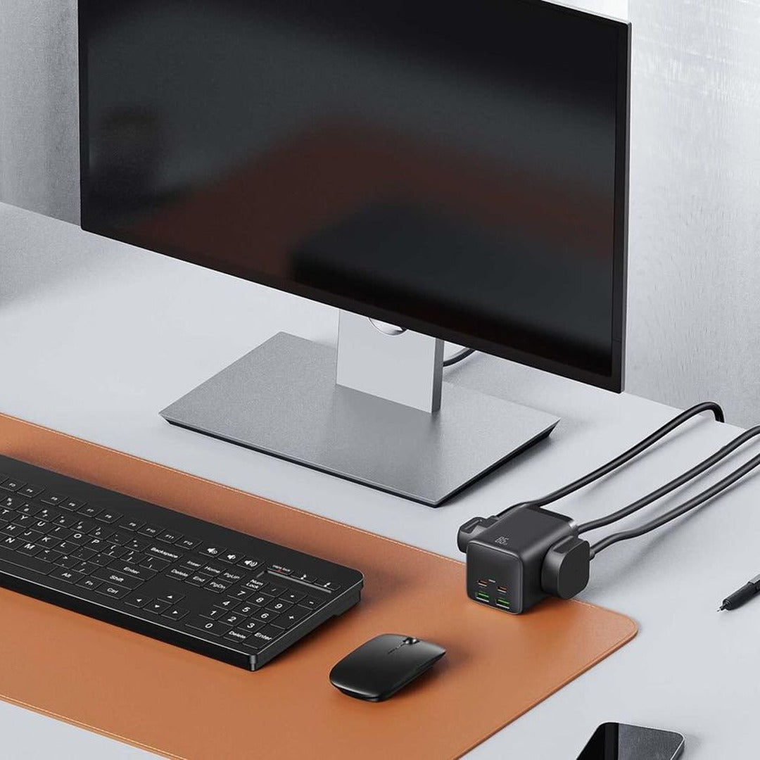 مقبس طاقة جو ديس 6 في 1 بقابس المملكة المتحدة بقوة 65 وات