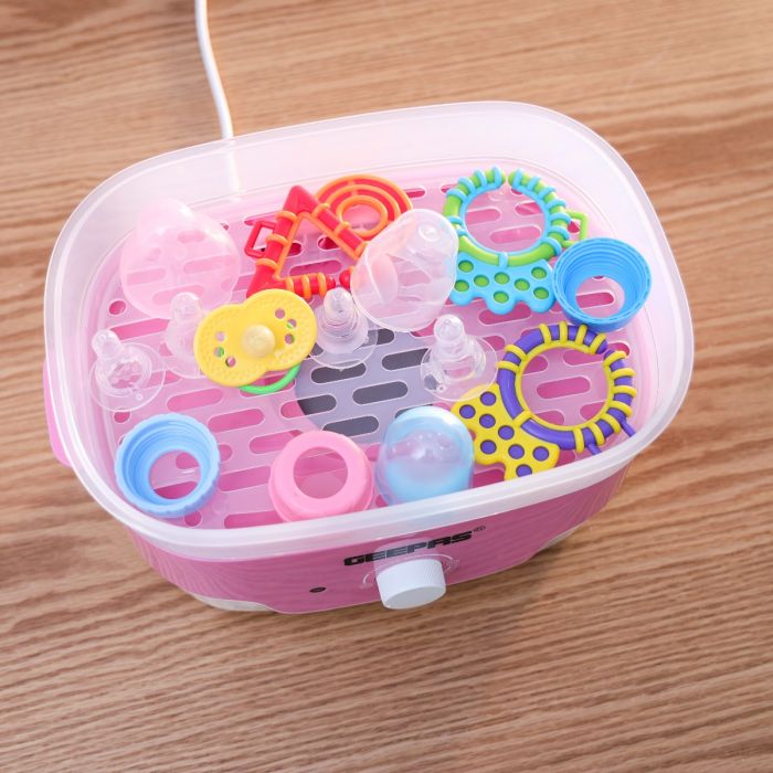 Geepas Baby Bottle SterilizerSterilizes 6 Bottles BPA-Free