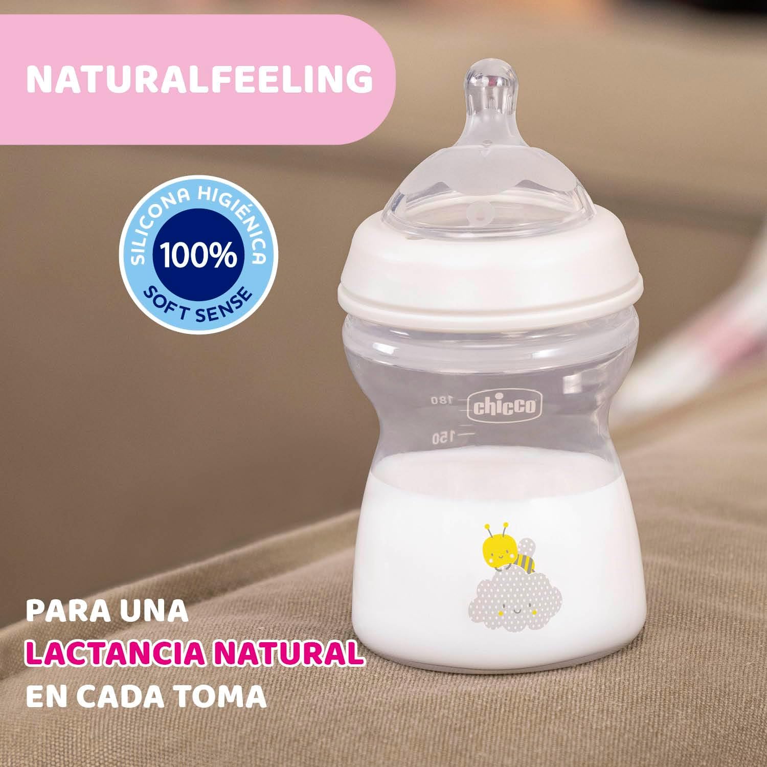 Chicco Natural Feeling Bottle 250ml UNI Anti-Colic 2M+