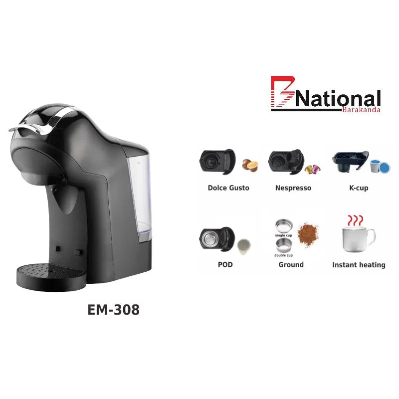 B NATIONAL's 7 in 1 Espresso Marvel Crafted for Connoisseurs with 6 Capsule Varieties