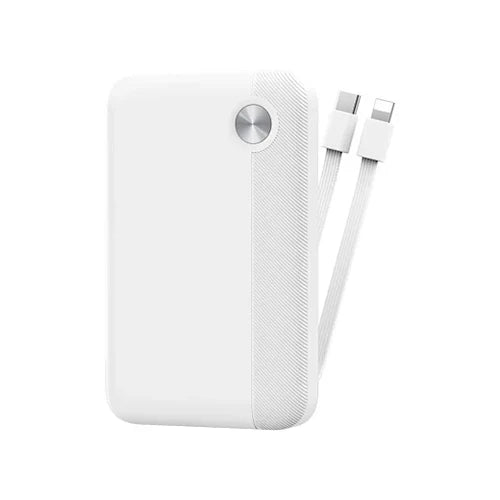 WIWU 10000mAh Power Bank with Dual Cables & 22.5W Fast Charge
