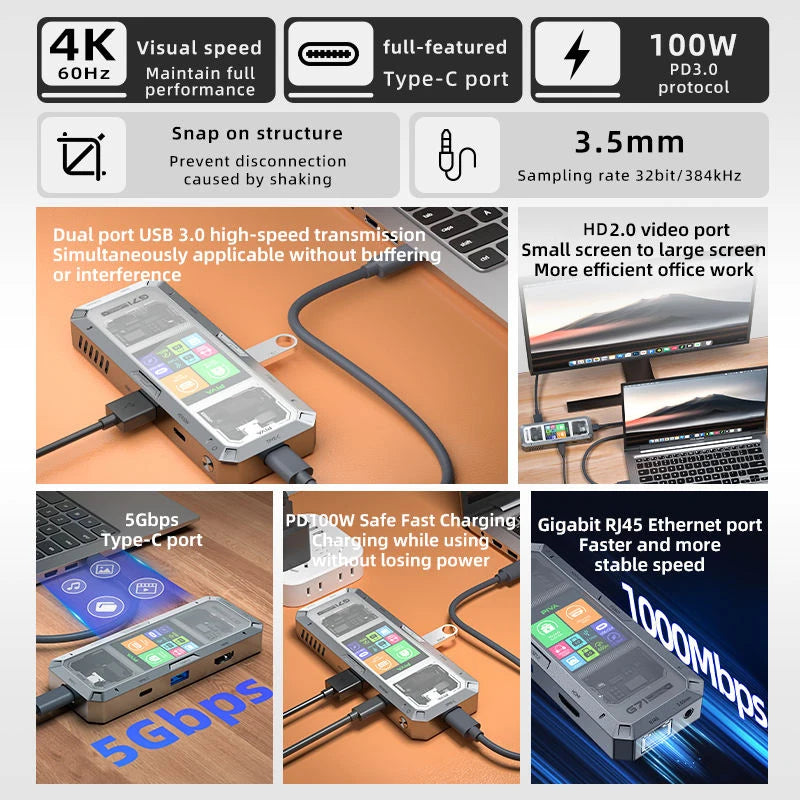 PIVA G71 7-in-1 Smart Display Docking Station