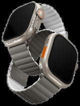 UNIQ Revix Reversible Magnetic Apple Watch Strap 49/45/44/42mm - Ash Grey/ Dove White