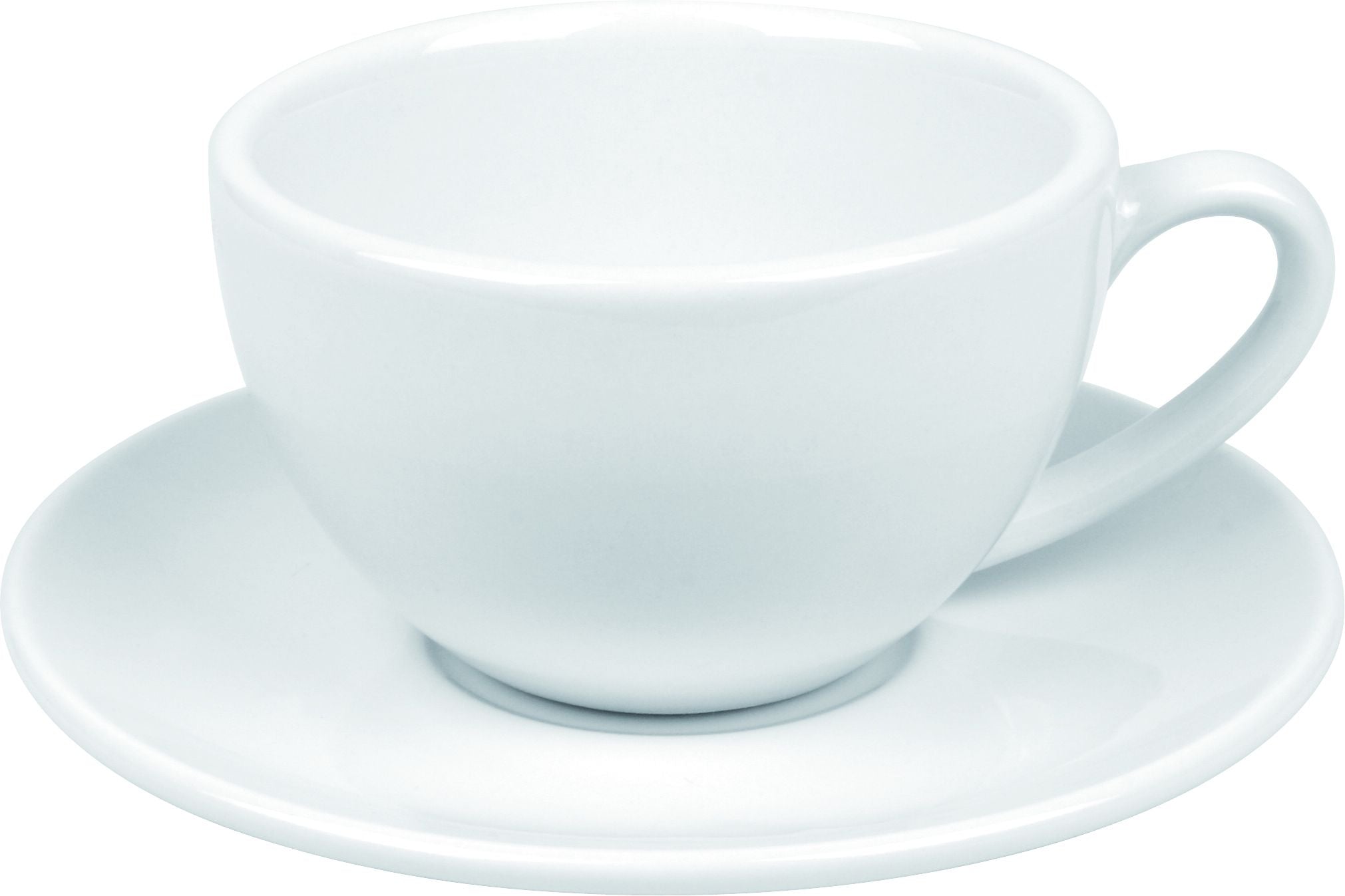 طقم فنجان كابتشينو مع صحن من Konitz – أبيض أنيق