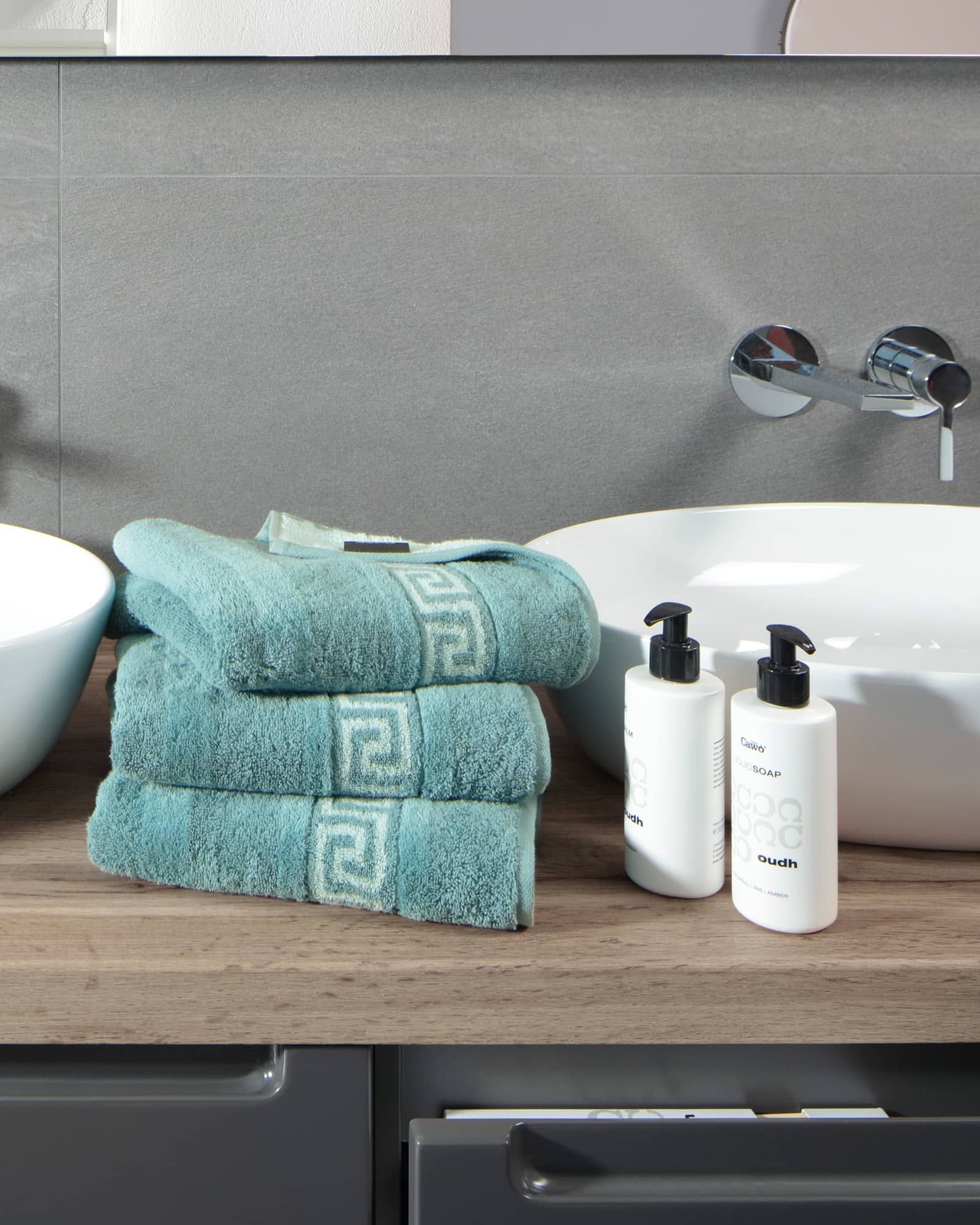 بشكير ضيوف Cawö Noblesse 30×50 سم - فيروزي فاخر