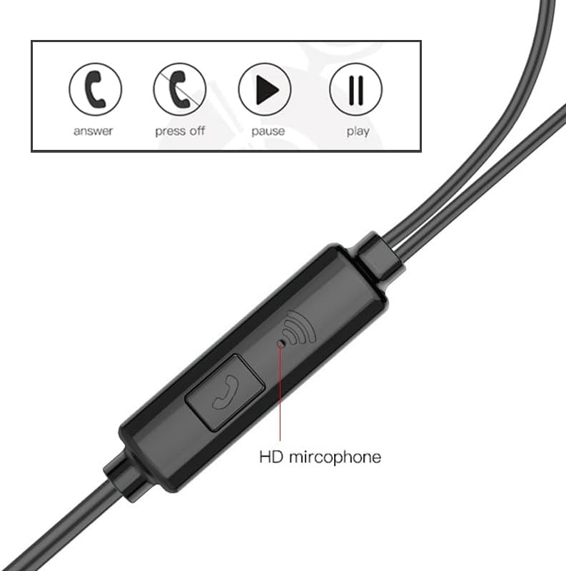 سماعات أذن Yesido YH-25 باللون الأسود | صوت نقي وتصميم أنيق