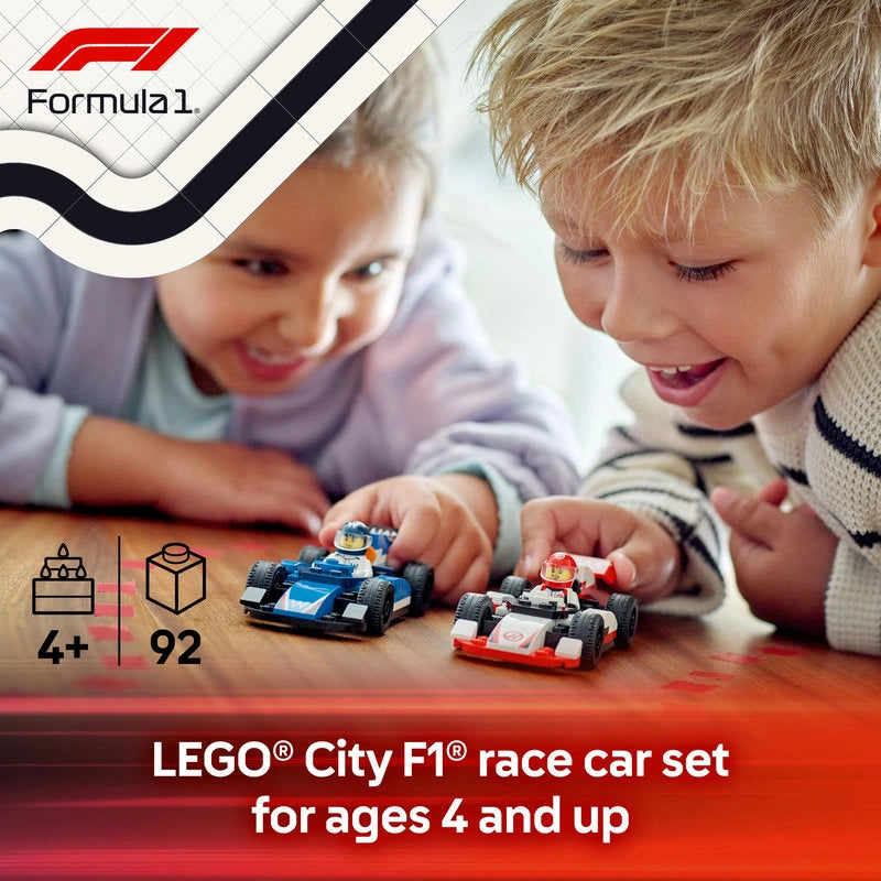 LEGO City F1 Williams Racing & Haas F1 Race Cars – 92 Pieces | Set 60464