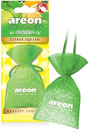 AREON Pearls I Car & Home Hanging Air Freshener Citrus Squash (Pack of 3)