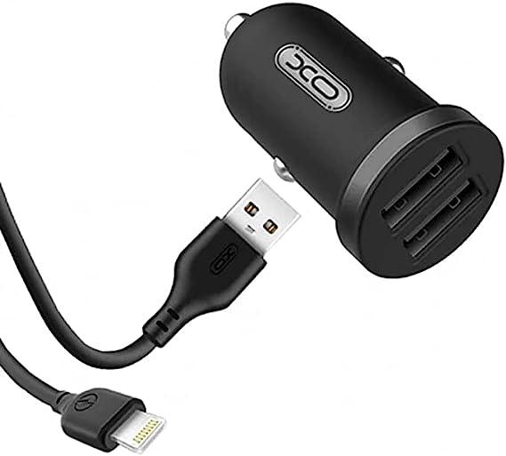 XO TZ08 Mini car car  charger set Micro 2.1A - Black