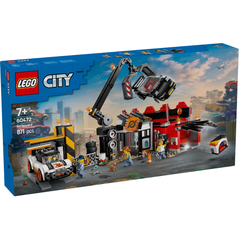 LEGO City Scrap Yard with Cars – 871 Pieces | Set 60472