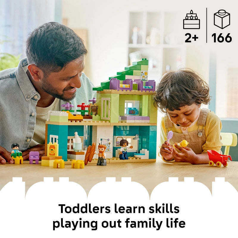 LEGO DUPLO 3 in 1 Modern Family House with Figures – 166 Pieces | Set 10470