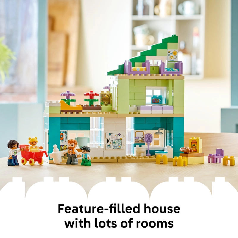 LEGO DUPLO 3 in 1 Modern Family House with Figures – 166 Pieces | Set 10470
