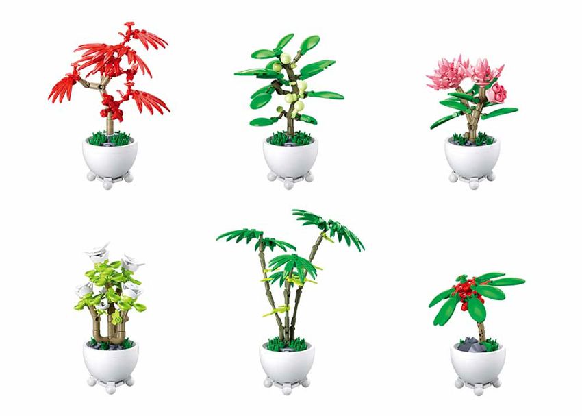 Sluban Potted Plants Bluerid M38-B1075B | Kids Building Toy