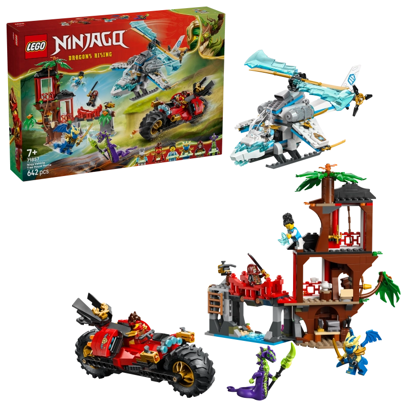 LEGO NINJAGO Ninja Fiakel Tree House Battle – 642 Pieces | Set 71857