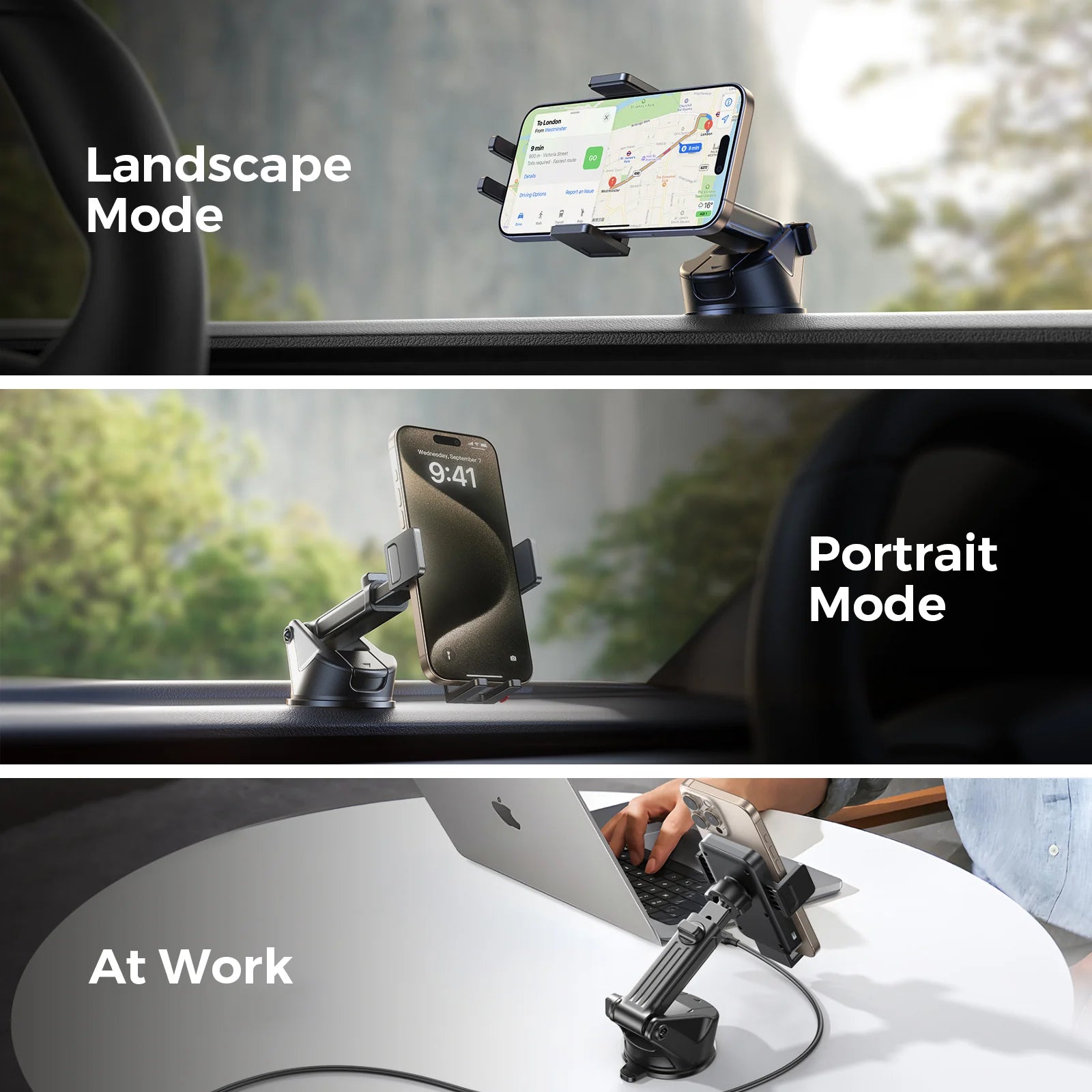 JOYROOM JR-ZS241S Wireless Car Charger Holder – Black