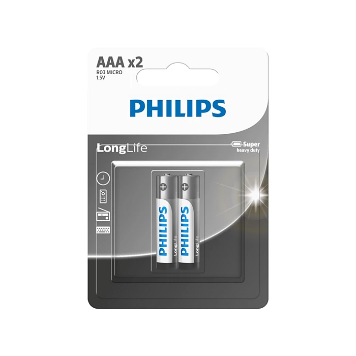 بطارية Philips LongLife R03L2B/40 AAA – طاقة تدوم طويلاً
