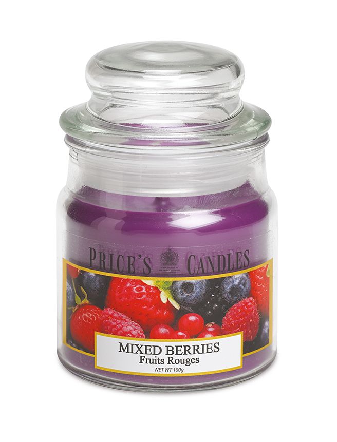 Price's Small Scented Candle Jar with Lid - Mixed Berries