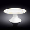 Wilmax Diamond Cake Plate 10×30 cm - White & Gold