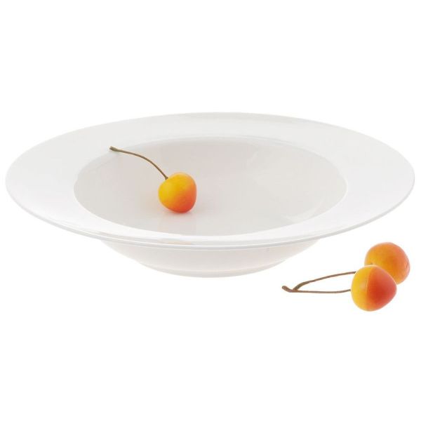 طبق عميق Wilmax Stella 25.5 سم - أبيض أنيق