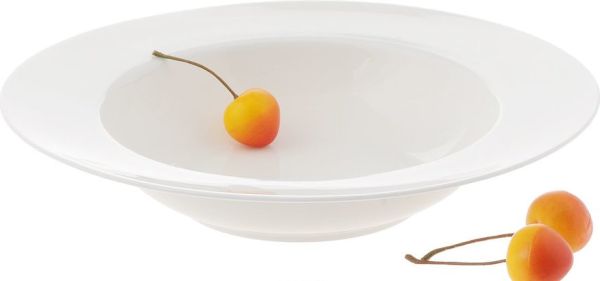 طبق عميق Wilmax Stella 30.5 سم - أبيض أنيق ومتعدد الاستخدام