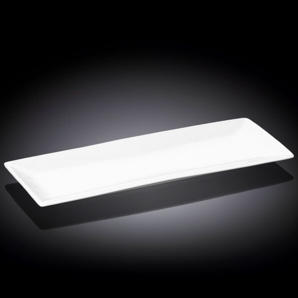 طبق مستطيل Wilmax 36 سم - أبيض أنيق ومتعدد الاستخدام