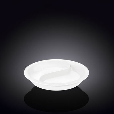 Wilmax 38.5cm Round Plate with 2 Sections - White