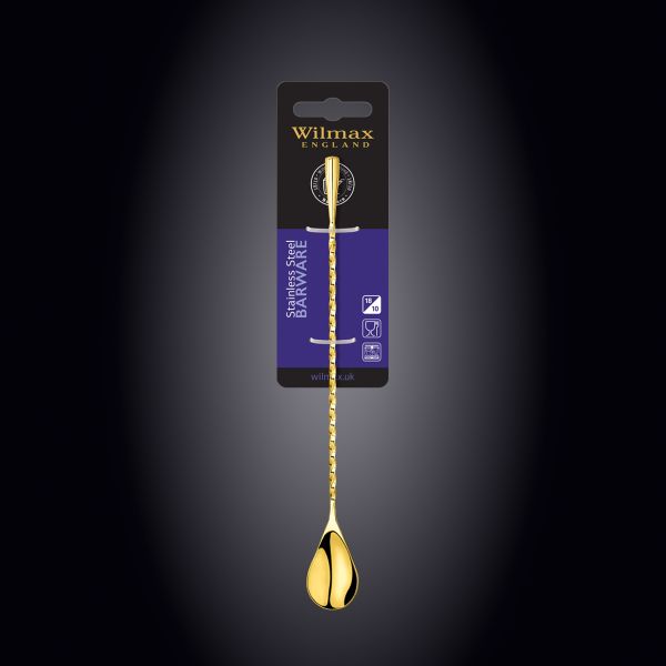 Wilmax 25cm Gold Steel Spoon - Elegant & Durable