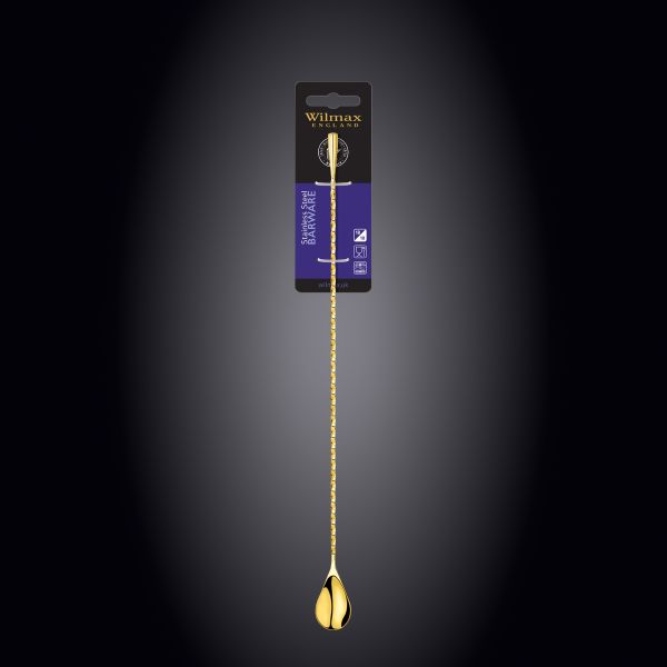 ملعقة ستيل 40 سم ذهبية من Wilmax - فاخرة وعملية