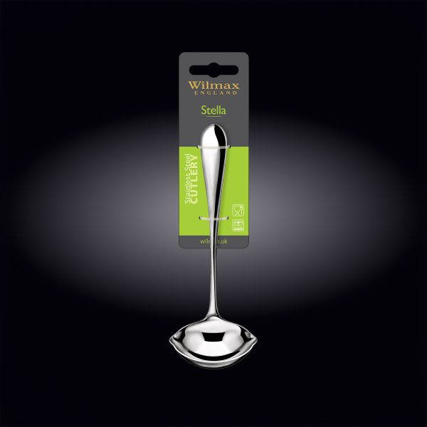 مغرفة صلصة Wilmax Stella 18 سم - فضي متين وأنيق