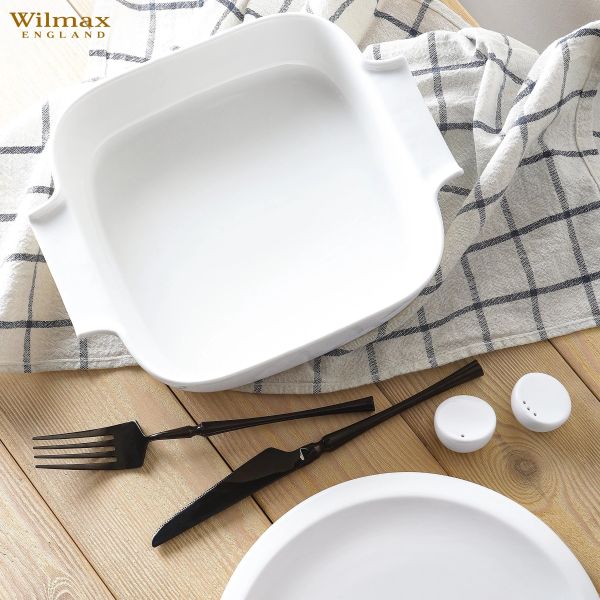 Wilmax 20cm Square Oven Dish - White Porcelain