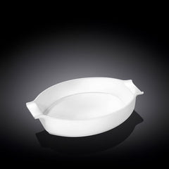 طبق فرن بيضاوي ويلماكس 26×17 سم - بورسلين أبيض