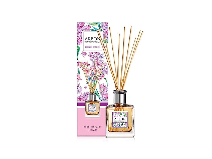 معطر جو أريون هوم بيرفيوم جاردن 150 مل - عطر الحديقة الفرنسية، 10 أعواد من القصب - معطر جو للمنزل والمكتب