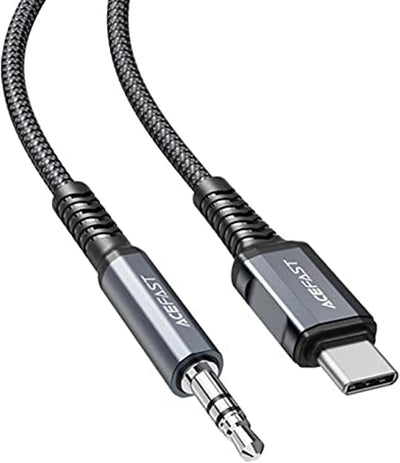 ACEFAST Lightning to 3.5mm Audio Cable - Hi-Fi Distortion-Free Sound for iPhone, iPad, iPod (1.2m/3.9ft) - Black C1-06