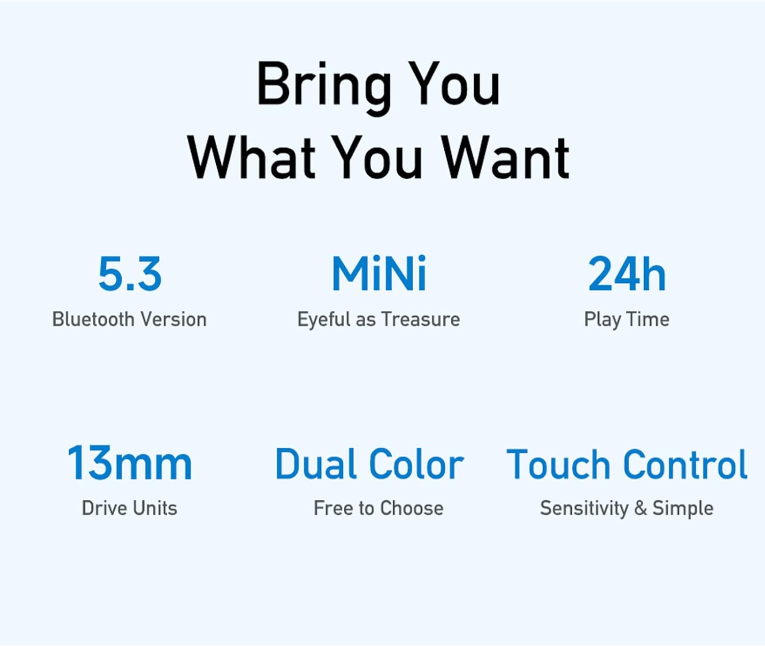 سماعات أذن AWEI اللاسلكية / سماعات أذن ستيريو بتقنية البلوتوث 5.3 مع ميكروفون - أسود