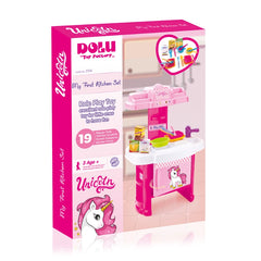 Dolu Unicorn My First Kitchen Set – Kids Play Kitchen with Accessories